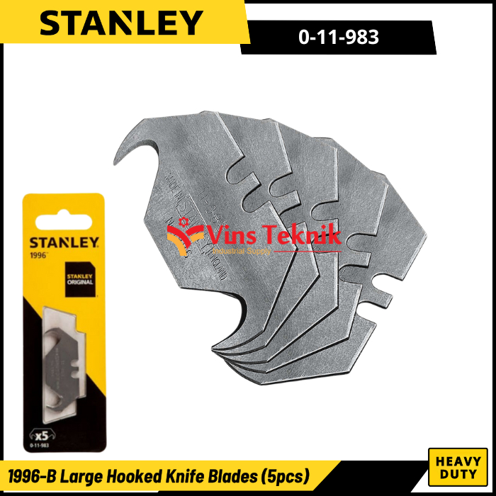 

Large Hook Knife Blade 5pcs Isi Mata Pisau STANLEY 0-11-983