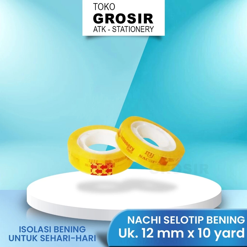 

(LIVE) Isolasi / Selotip Tape Nachi 12 mm x 10 yard