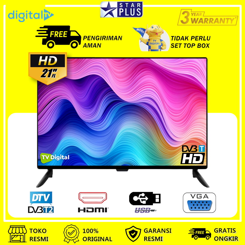 TV MURAH TV DIGITAL LED 21 INCH Full HD TV LED Televisi Murah Garansi RESMI