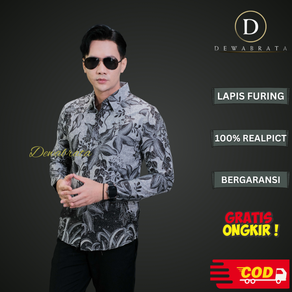 Dewabrata Premium Batik Jatra Kemeja Slimfit Lengan Panjang