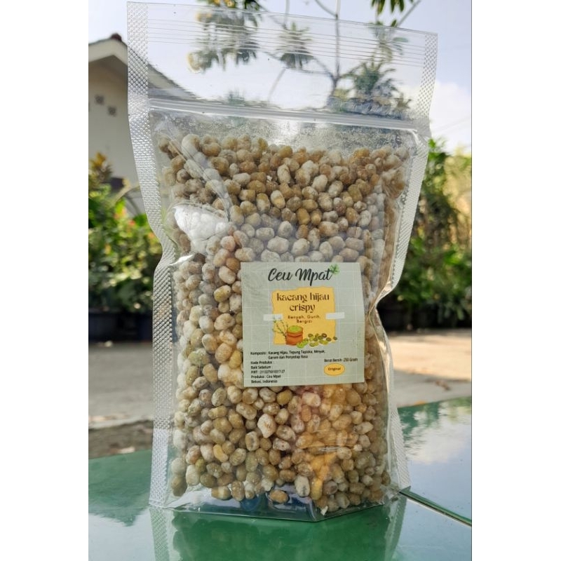 

(original-balado-pedas daun jeruk 250g pouch) kacang hijau crispy ceu mpat kacang ijo goreng