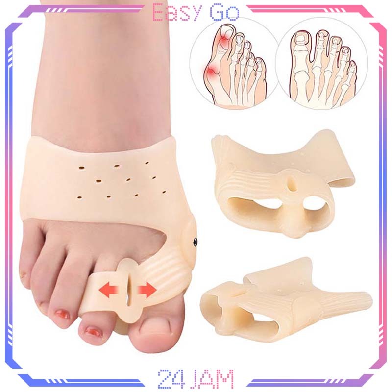 1pasang Alat Pelurus Jempol Kaki Jempol Kaki Bengkok Pelurus Thumb Corrector Pemisah Jempol Kaki