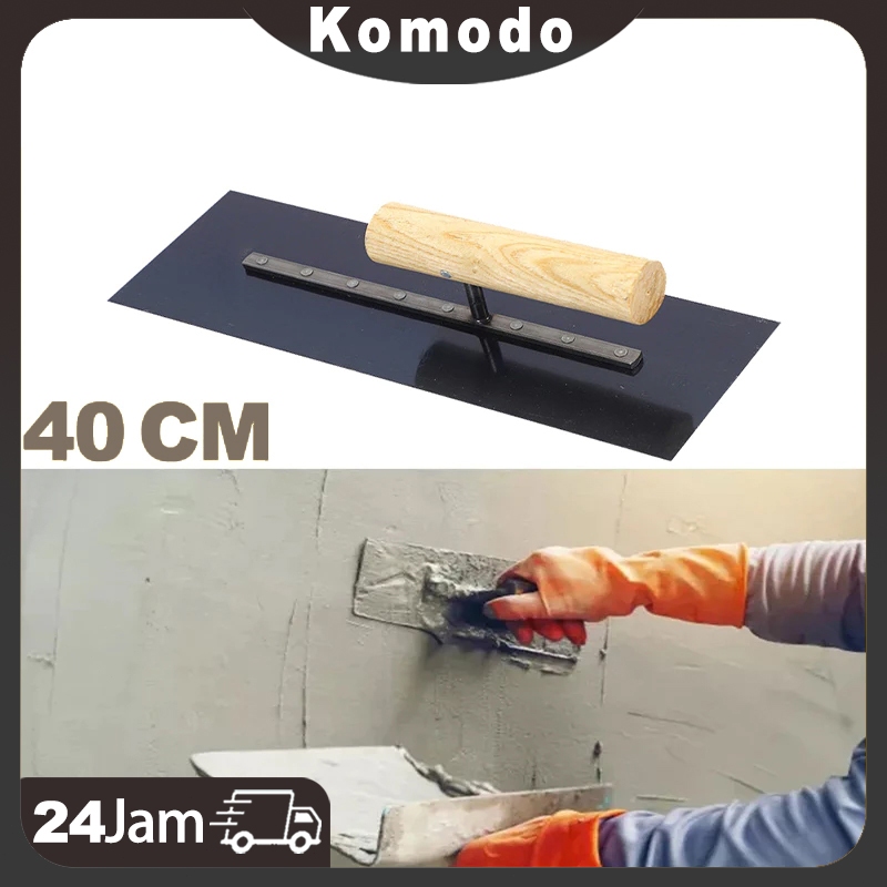 Raskam Roskam 40 cm Plat Baja Karbon - Trowel Epoxy Epoksi - Happ Tools - Carbon Steel - Flat / Gigi