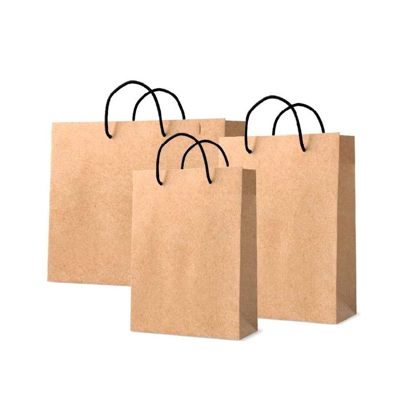 

S (S52) PAPER BAG POLOS WARNA HITAM DAN COKLAT BESAR/PAPERBAG SOUVENIR