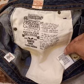 volcom jeans selvage white oak cone denim