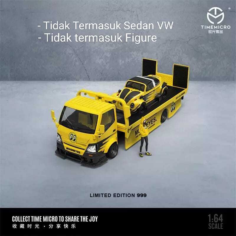 Time Micro Diecast Mobil H300 Flatbed Transport Trailer Moon Eye TM647207