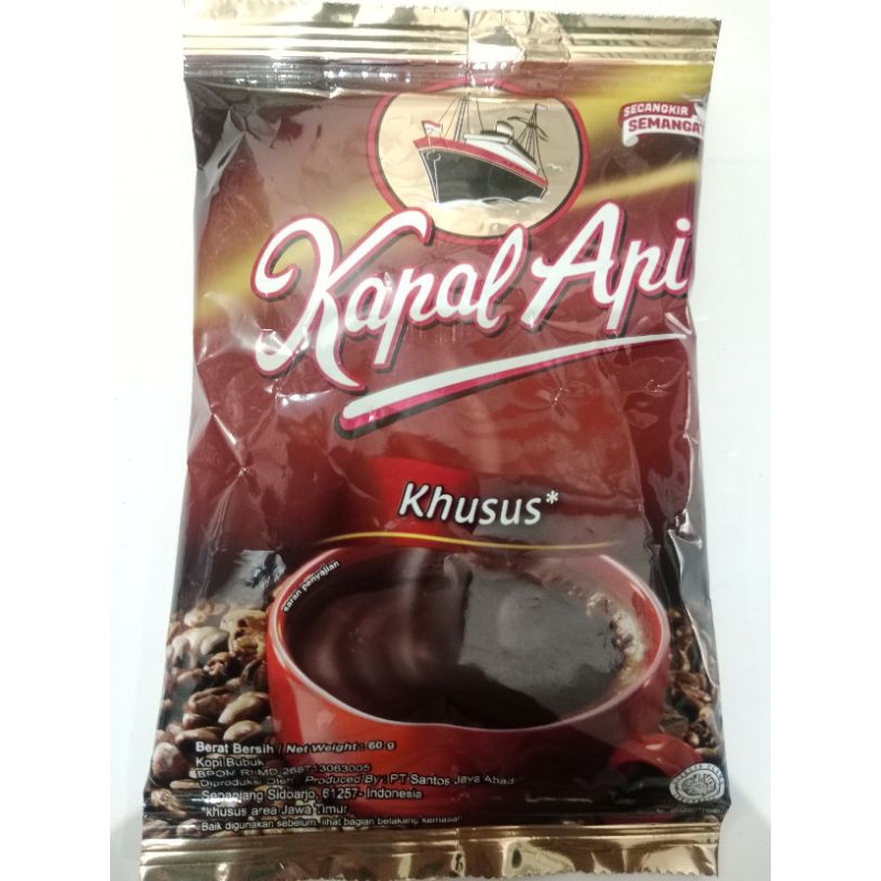 

Kopi Bubuk Kapal Api Kusus 60 Gram