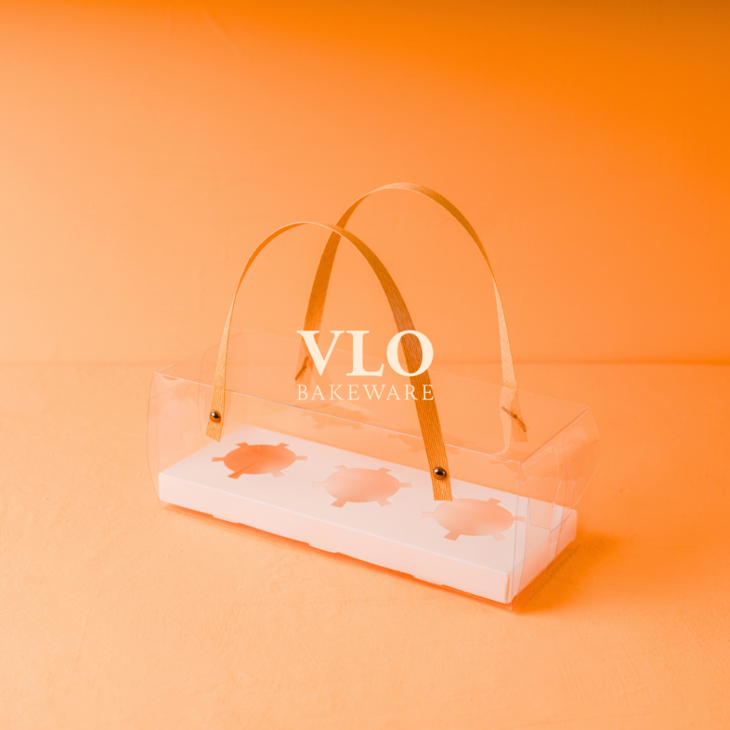 Kotak kue hampers handle | box kue lebaran imlek cny natal | box cupcake | box puding