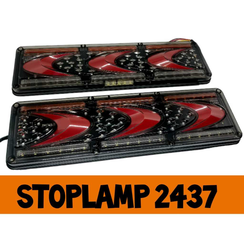 Lampu Stoplamp Rem Led Belakang Sein Running Mobil Truk Canter Fuso Hino Tronton 24 Volt 2437