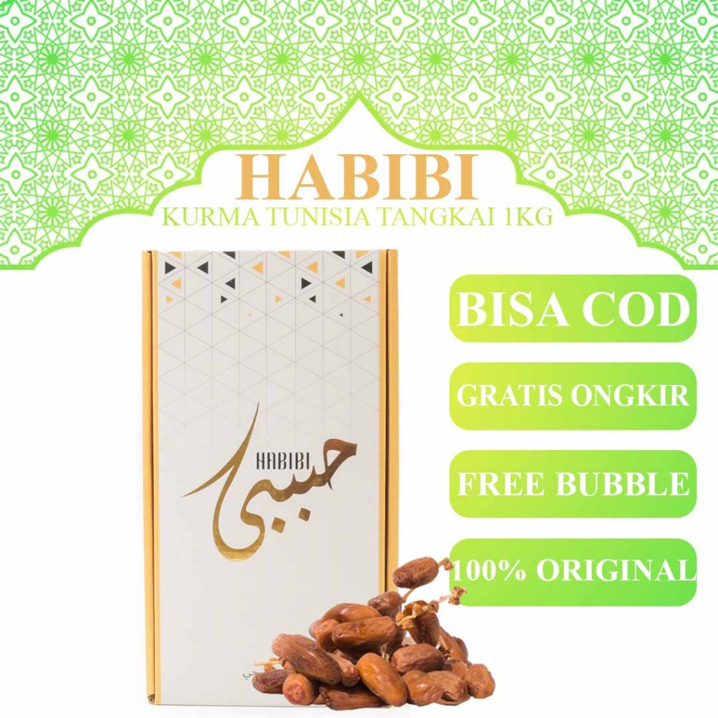 

Kurma Tunisia Tangkai Premium Habibi 1000Gr/1Kg