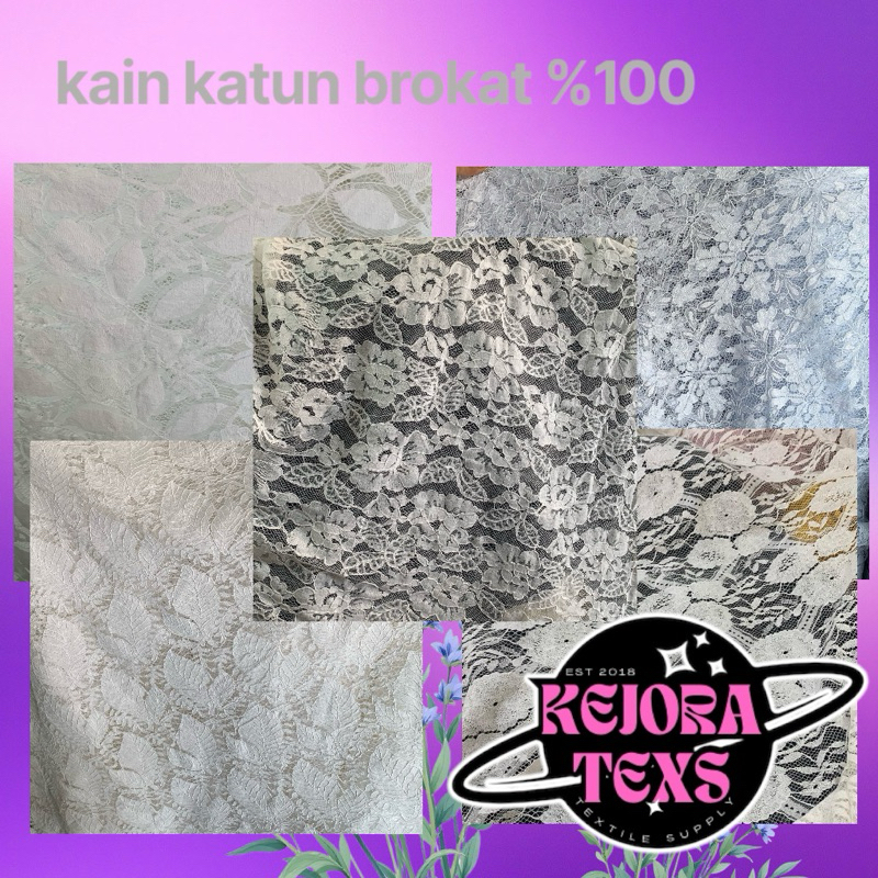 kain katun brokat //kain brokat//katun brokat//(harga persengah meter)