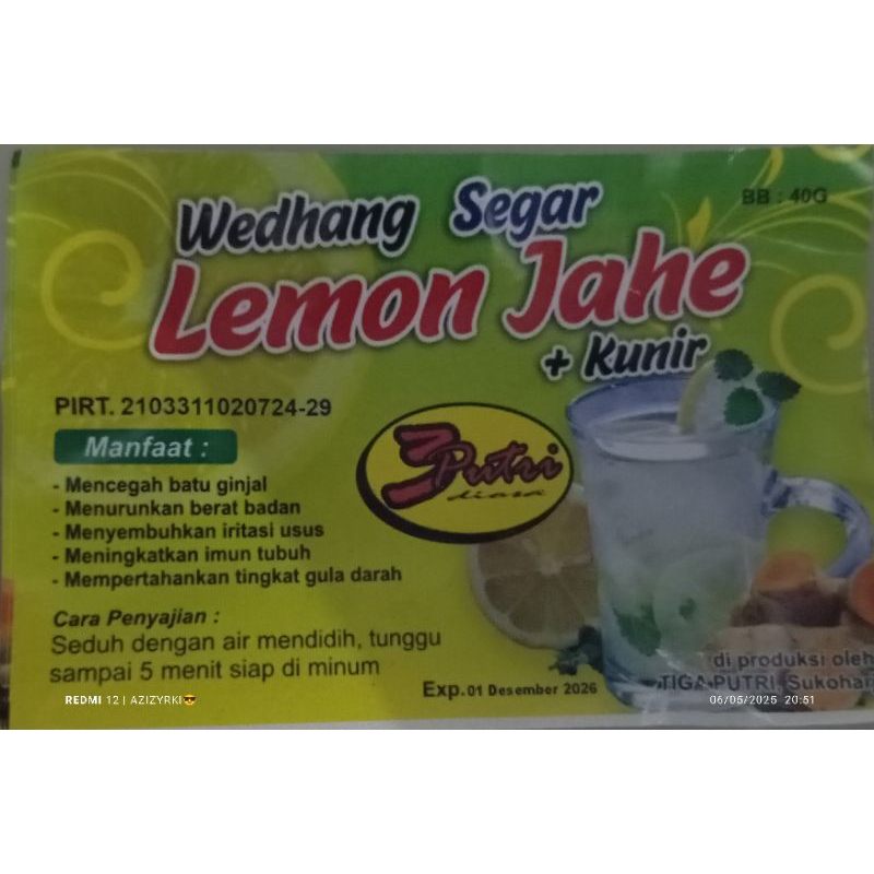

wedang racik rempah lemon jahe+ kunir
