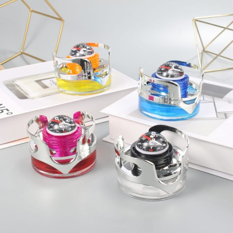 Device Parfum Pajangan Dashboard Mobil Mewah Cantik dengan Kompas & Refill Repacking Glade Diamond C