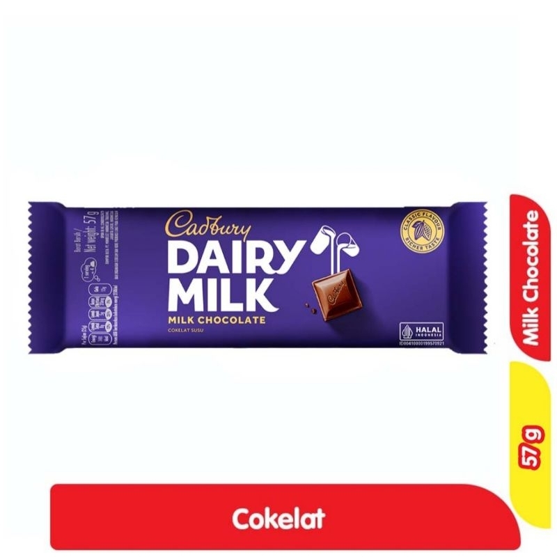 

Cadbury Dairy Milk Cokelat Batang 57 g