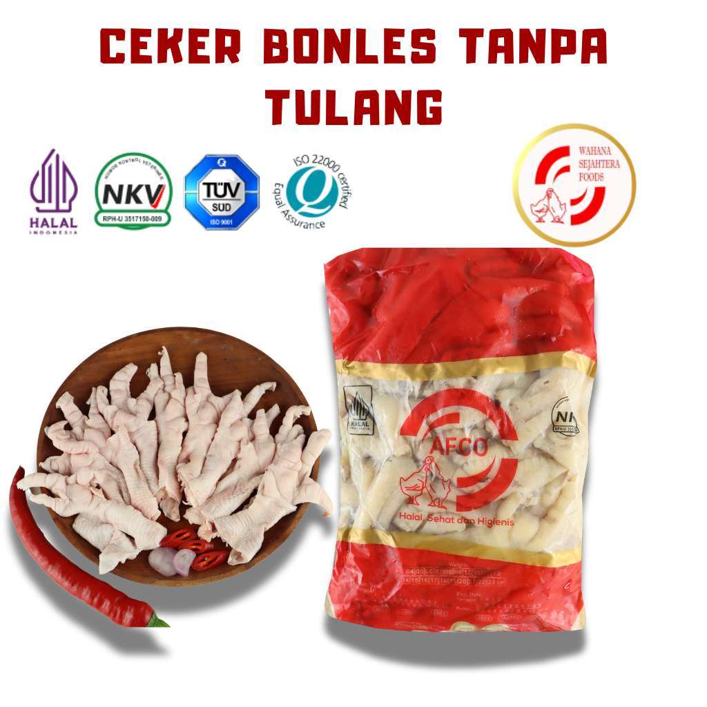 

Ceker Ayam Boneles Tanpa Tulang Kemasan 1 Kg