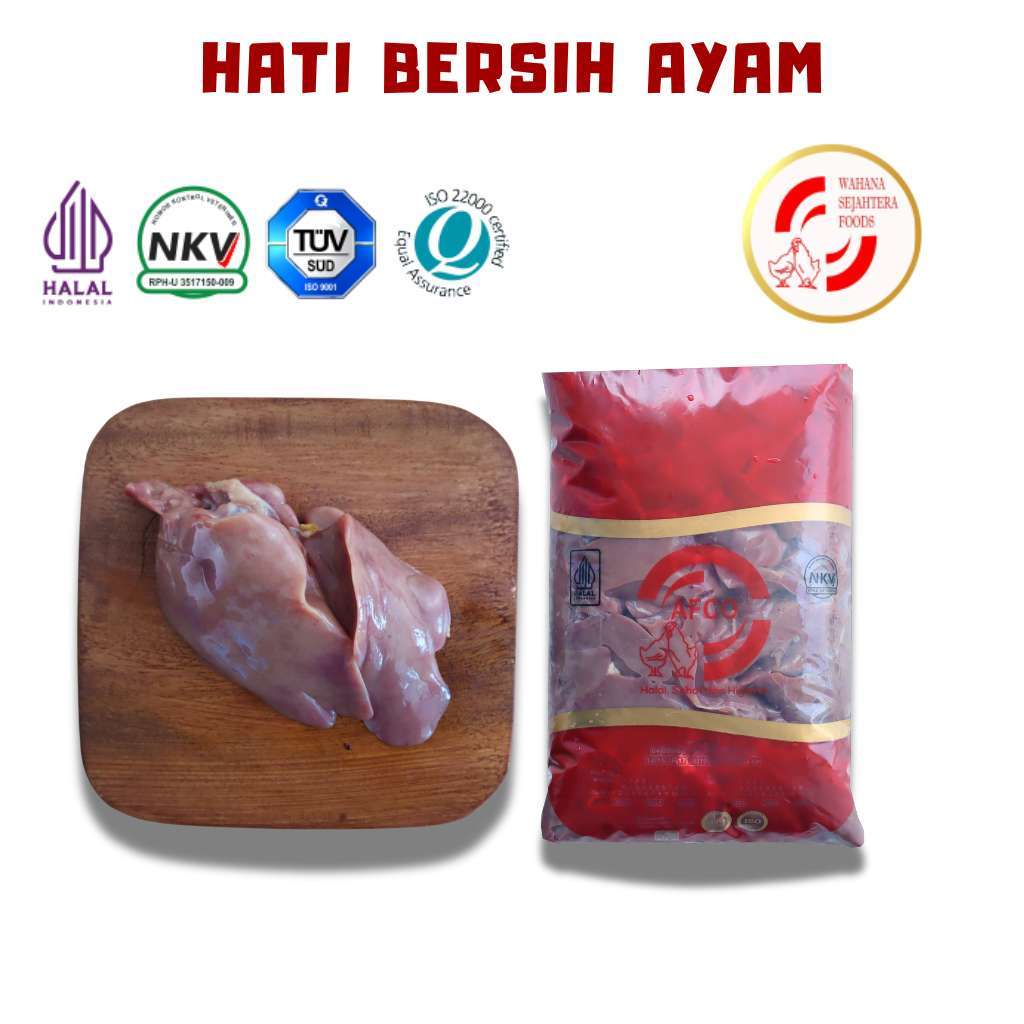 

Hati Bersih Ayam Frozen Kemasan 1Kg