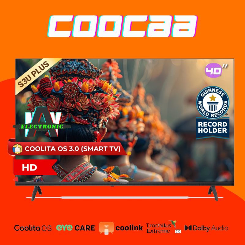 Coocaa 40S3U Plus 2K LED Smart TV | 40 inch coocaa 40s3u Smart Tv / #40Tv