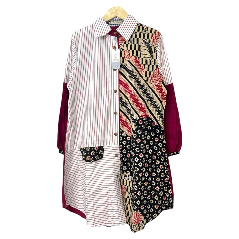 OZEA TUNIK BATIK atasan wanita modern pb95cm ld110cm batik dobby premium