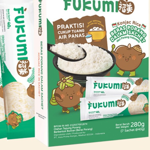 

FUKUMI BERAS PORANG SACHET 1 BOX ISI 7X40G