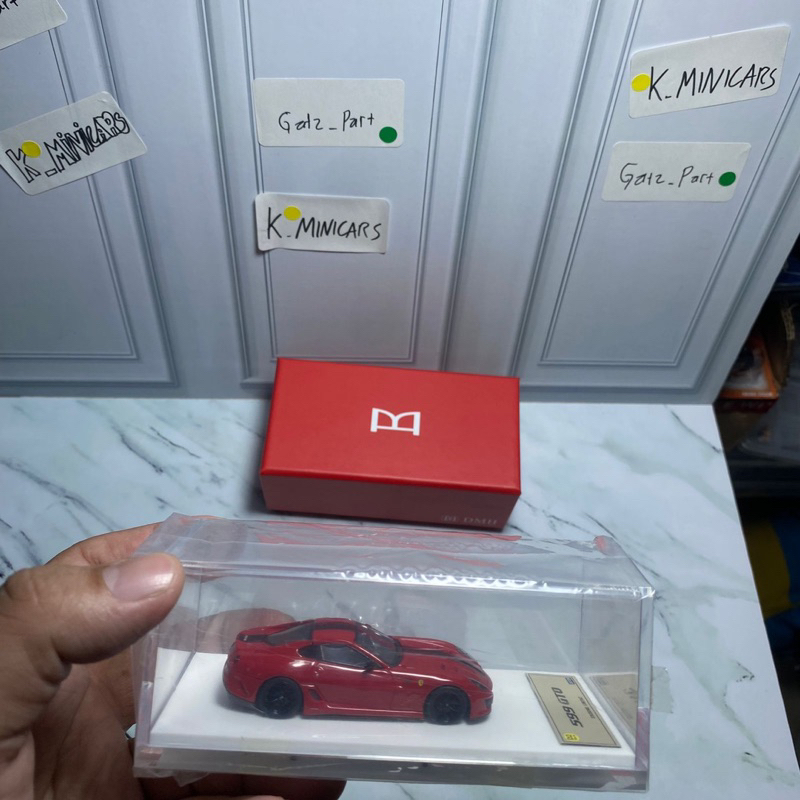 dmh ferrari 599 GTO red resin skala 1/64