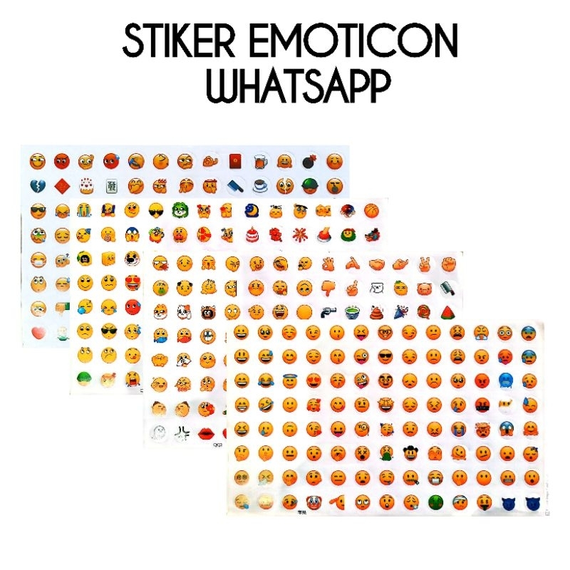 

4 LEMBAR STIKER EMOTICON WHATSAPP