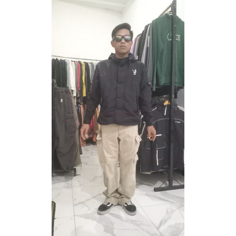 Y2K Big Pocket Cargo Baggy Jeans Unknow Caramel Brown  not Celana Cargo Panjang Cargo Pants Jeans De