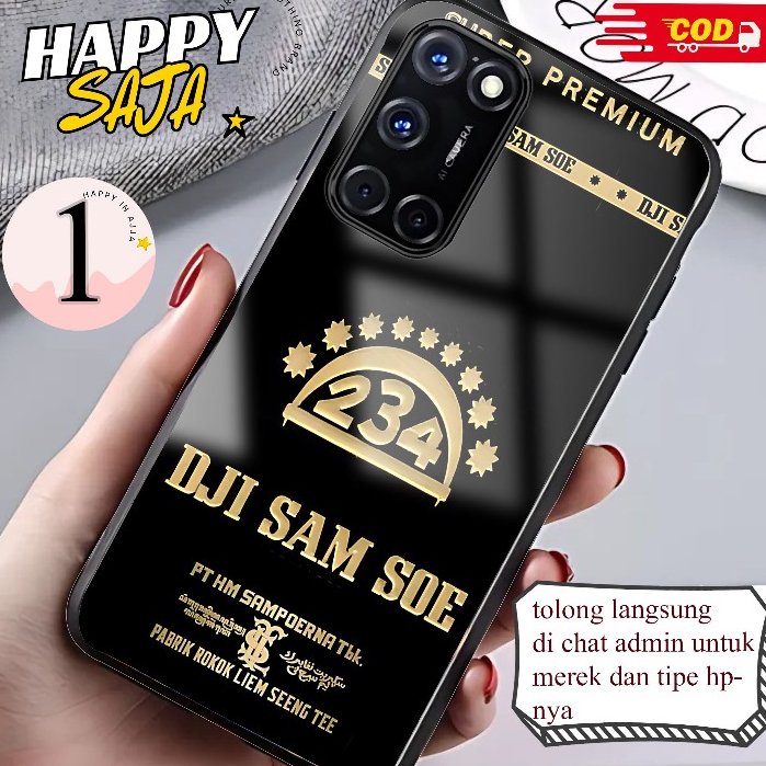 131. [CASING GLOSSY PREMIUM] Rokok Logo Motif Djie Sam Soe aesthetic Trendi Softcse Untuk OPPO A52 A