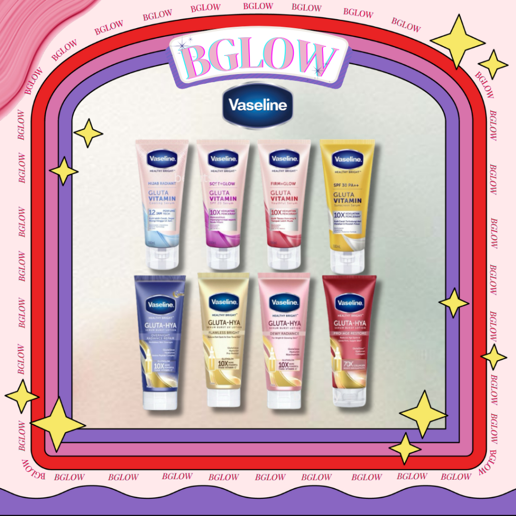 Vaseline Gluta Hya Serum Bright 200ml | Healthy Bright Vitamin Body Serum Lotion Hyaluronic 180ML | 