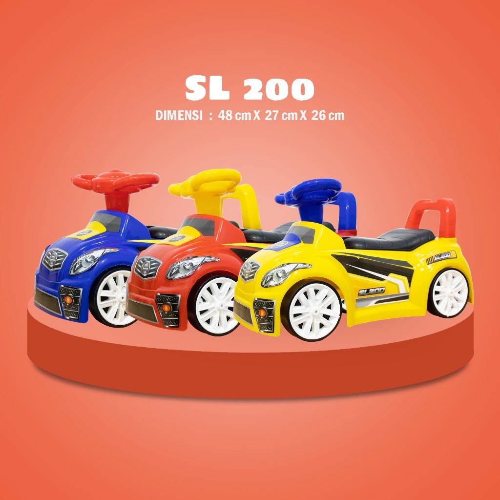 SG TOYS SL 200 Mainan Anak Mobil Racing Dorong Keren Tanpa Aki Mobil-Mobilan Ride On Toys Colourful