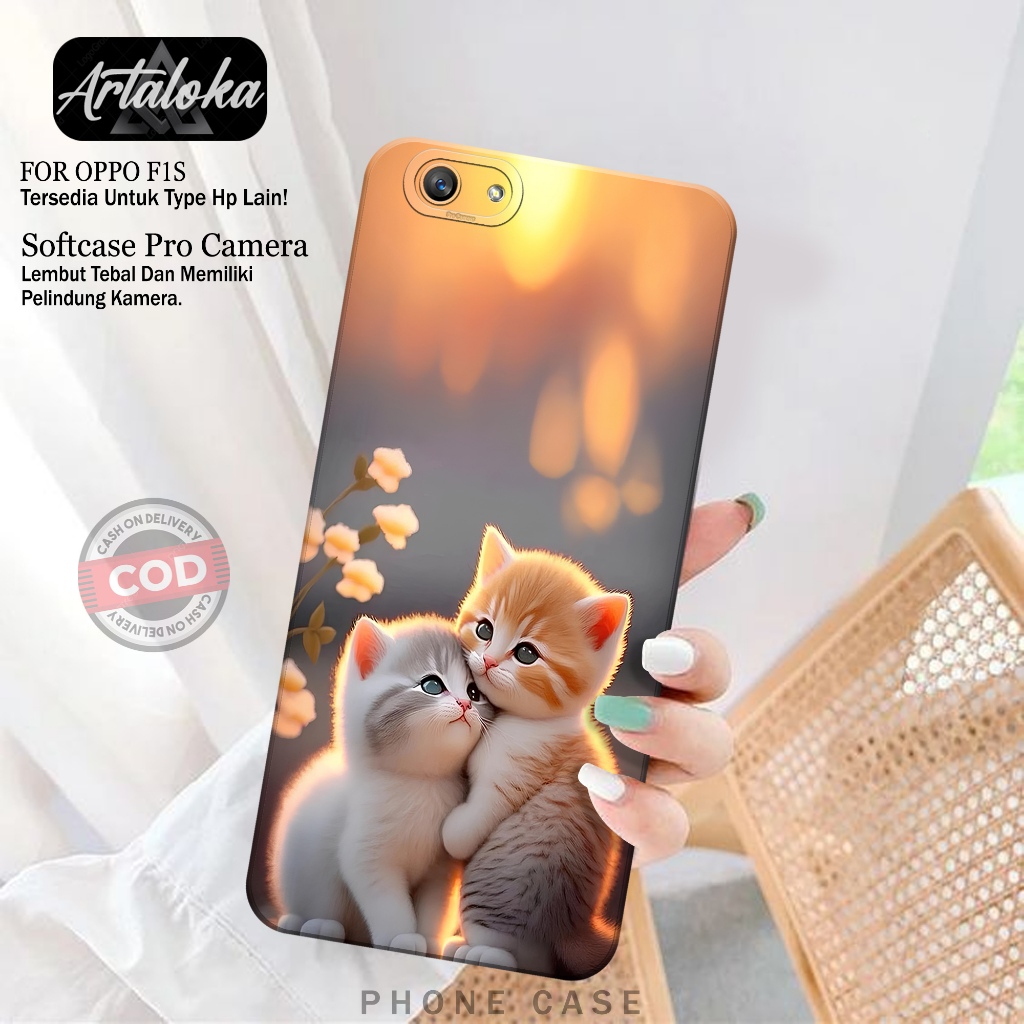 Case Hp OPPO F1S Fashion Case Kucing Softcase OPPO F1S Casing OPPO F1S Kesing OPPO F1S Silikon OPPO 