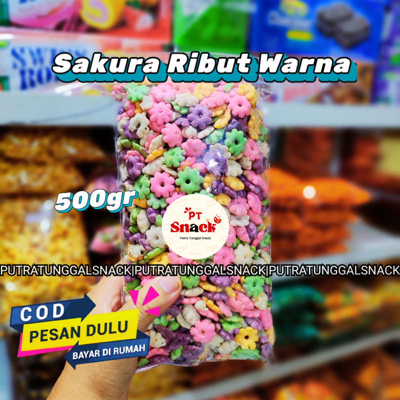 

Sakura Ribut Warna Warni 500gr Asin Gurih
