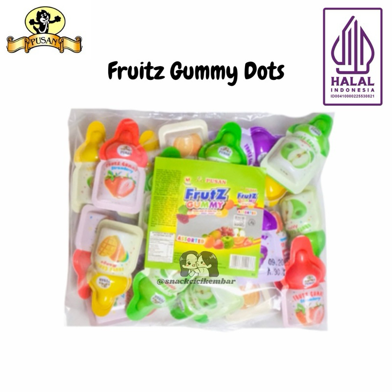 

PUSAN PERMEN LUNAK JELI FRUTZ GUMMY DOTS 160gr ISI 20pcs
