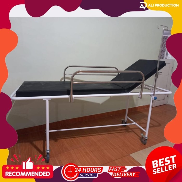 Brankar Brangkar Dorong Pasien Patient Transport Stretcher Bed UGD Bed Pasien Emergency Room Bed