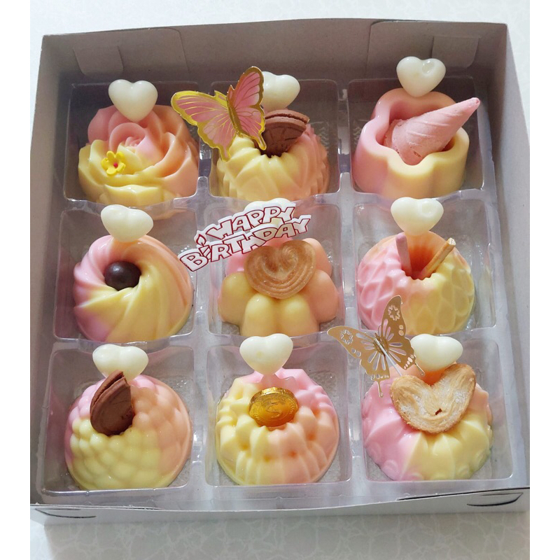 

MILKY PUDING RAINBOW /PUDING HAMPERS/PUDING ULANG TAHUN/PUDING NATAL