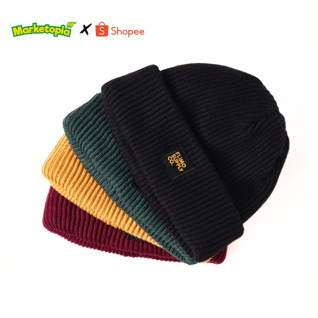 Short Beanie Pria Wanita - Kupluk Pendek Short Beanie Unisex | Short Beanie Wol Tebal Unisex