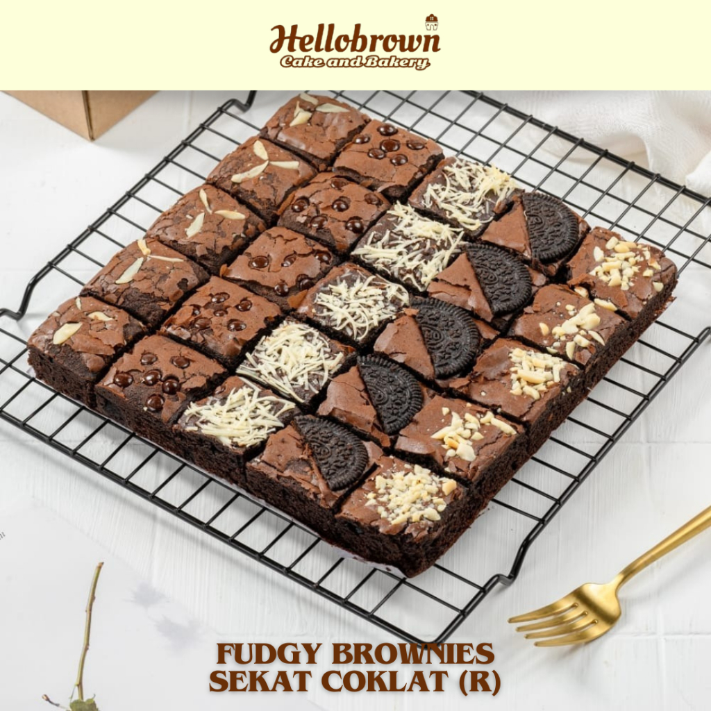 

Hellobrown Fudgy Brownies Sekat Coklat (R) | Kue