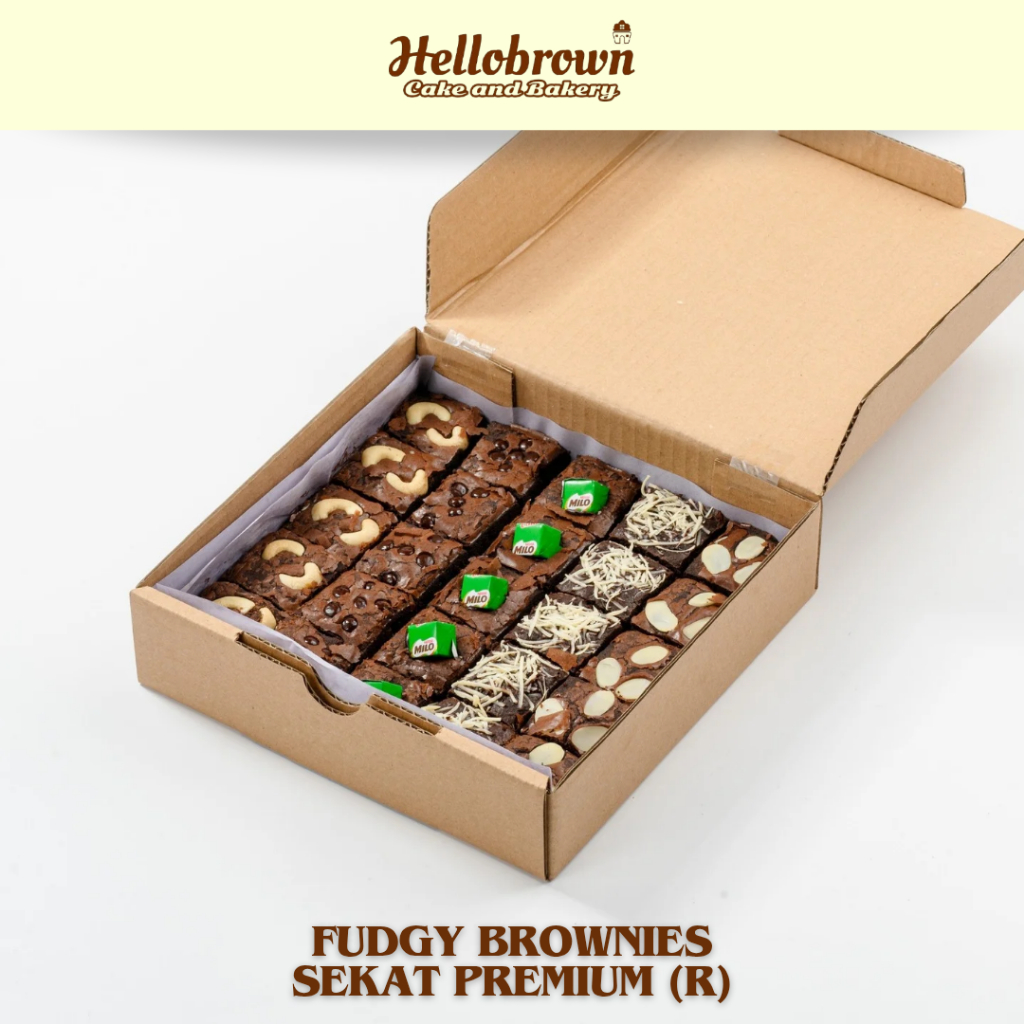 

Hellobrown Fudgy Brownies Sekat Premium (R) | Kue