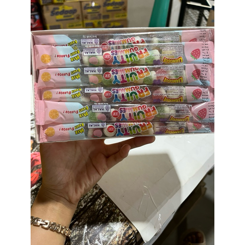 

Fruity Gummies,Mix fruit Flavor. permen lunak aneka rasa buah