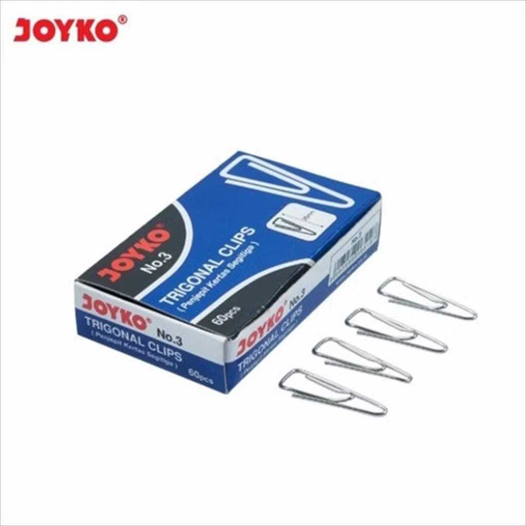 

JOYKO - PAPER CLIP - TRIGONAL CLIP - PENJEPIT/ KLIP KERTAS No.3