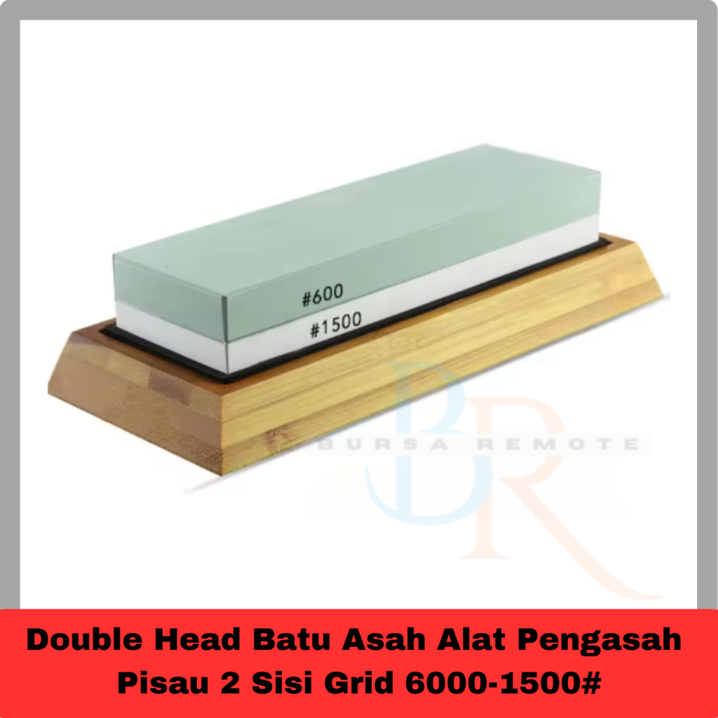 Double Head Batu Asah Alat Pengasah  Pisau 2 Sisi Grid 6000-1500#