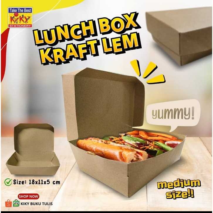 

LUNCH BOX KRAFT M ISI 100 LEMBAR LUNCH BOX M OKEY BY KIKY