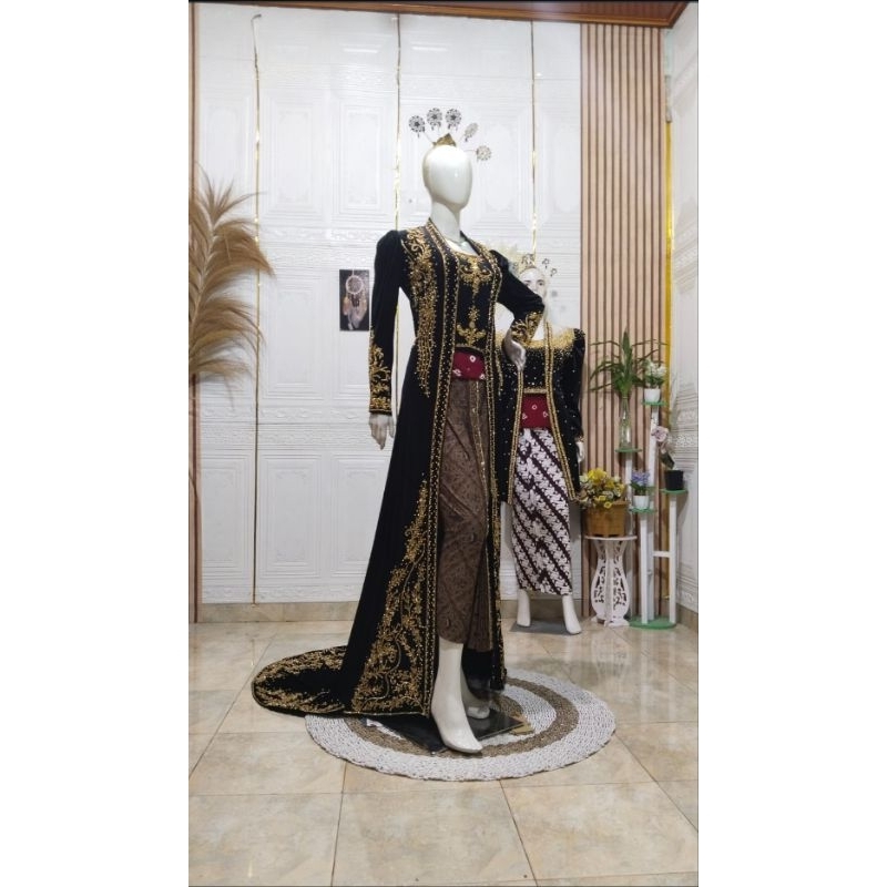 GAUN PENGANTIN BELUDRU BERKOR FULL PAYET MEWAH MODERN//BAJU ADAT JAWA //GAUN