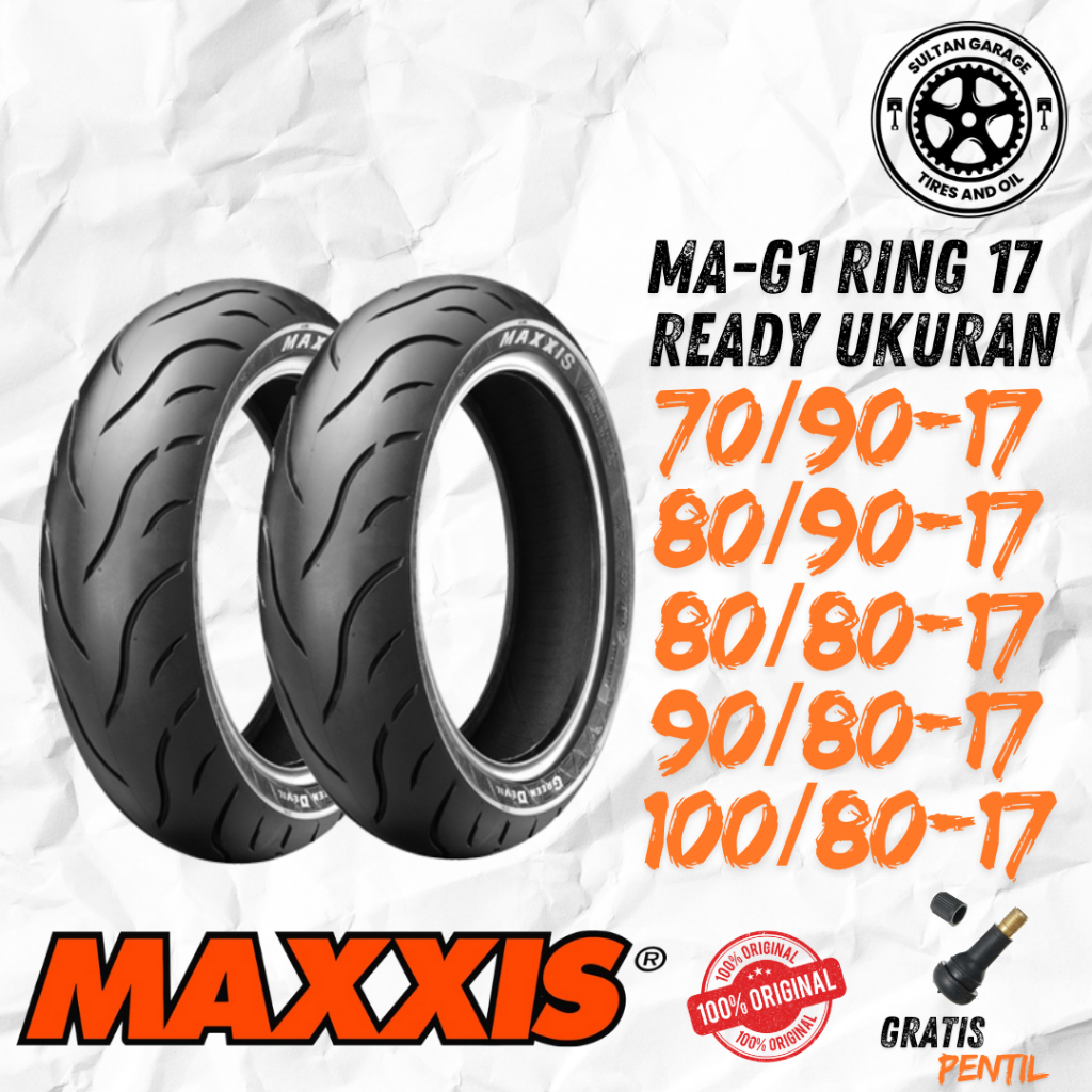BAN MOTOR BEBEK MAXXIS GREEN DEVIL MA-G1 RING 17 TUBELESS MOPED SATRIA FU