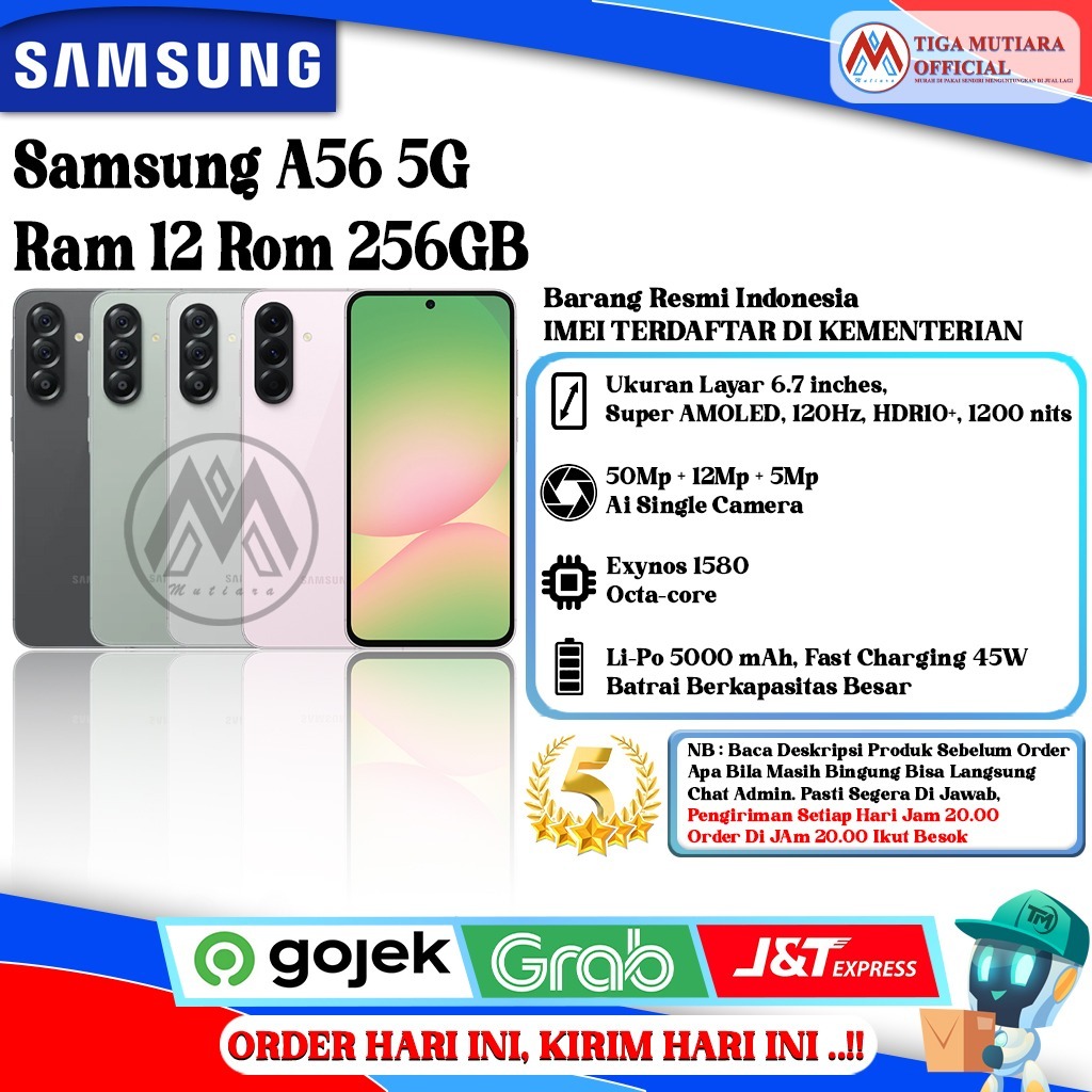 Samsung A56 5G Ram 8/256GB I Ram 12/256GB Segel Original & Bergaransi Original