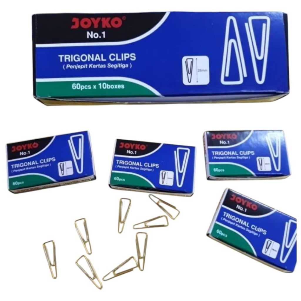 

JOYKO - PAPER CLIP TRIGONAL - PENJEPIT/ KLIP KERTAS No.1 (ISI 10BOXES)