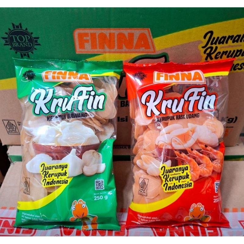 

Kerupuh mentah Finna Krufin Udang / Bawang 250gr