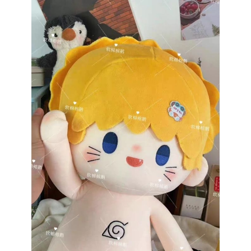 40CM Naruto Anime Big Nude Doll Import Cute Plush Doll Toys Gift Merchandise Boneka Anime