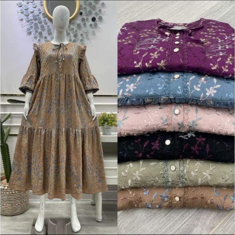 midi gamis  bordir salvina
