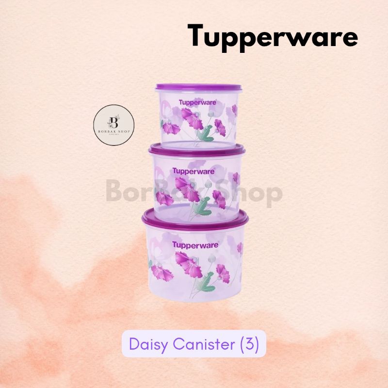 Daisy Canister Tupperware | Toples Tupperware | Toples Bunga Ungu