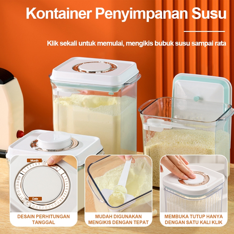 Bekas Susu Baby  Baby Milk Powder Box Portable Milk Powder Can Box Milk Powder Container With Spoon 